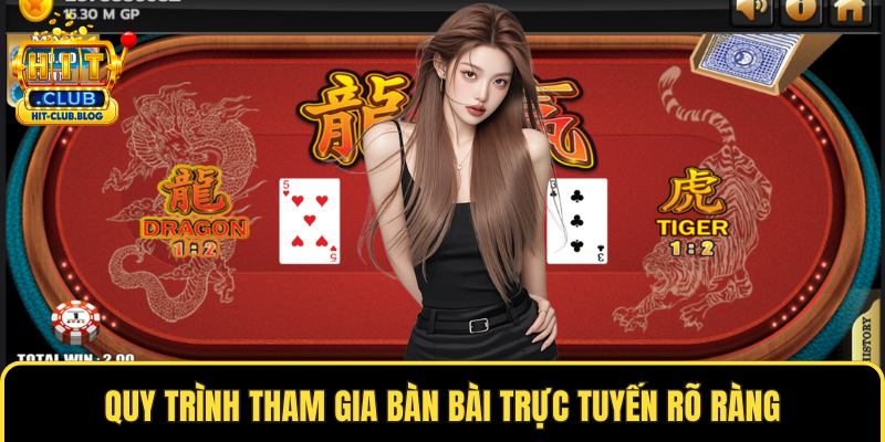 Quy trình tham gia bàn bài trực tuyến rõ ràng